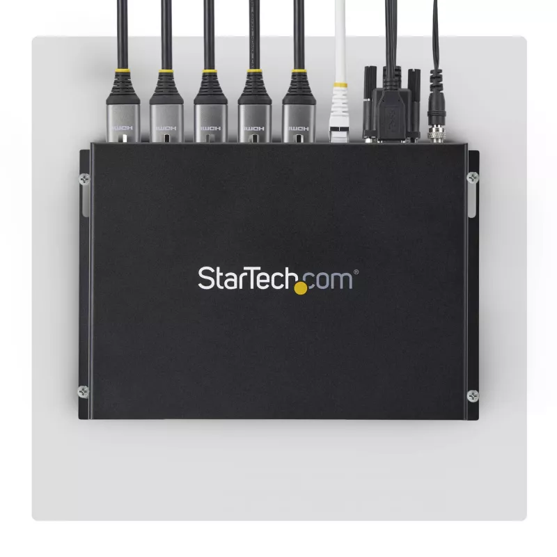 StarTech.com Controlador de videowall HDMI 2x2 – Entrada de vídeo HDMI 2.0 4K 60Hz a 4x salidas 1080p – Procesador de videowall para múltiples pantallas – Splitter de videowall – Control RS232/Ethernet