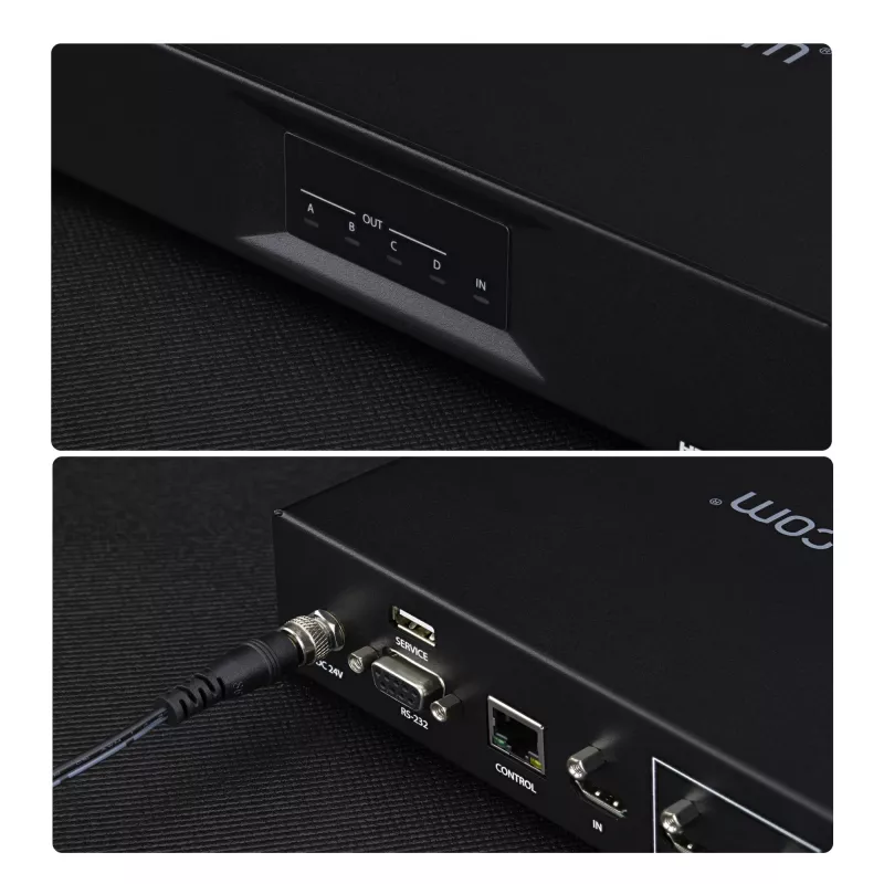 StarTech.com Controlador de videowall HDMI 2x2 – Entrada de vídeo HDMI 2.0 4K 60Hz a 4x salidas 1080p – Procesador de videowall para múltiples pantallas – Splitter de videowall – Control RS232/Ethernet