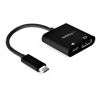 StarTech.com Adaptador USB-C a DisplayPort con Power Delivery – Convertidor de vídeo USB Type-C a DP 1.4 8K 60 Hz / 4K 120 Hz con carga pass-through PD de 60 W – HBR3 – Compatible con Thunderbolt 3