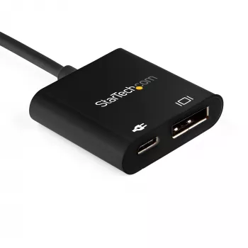 StarTech.com Adaptador USB-C a DisplayPort con Power Delivery – Convertidor de vídeo USB Type-C a DP 1.4 8K 60 Hz / 4K 120 Hz con carga pass-through PD de 60 W – HBR3 – Compatible con Thunderbolt 3