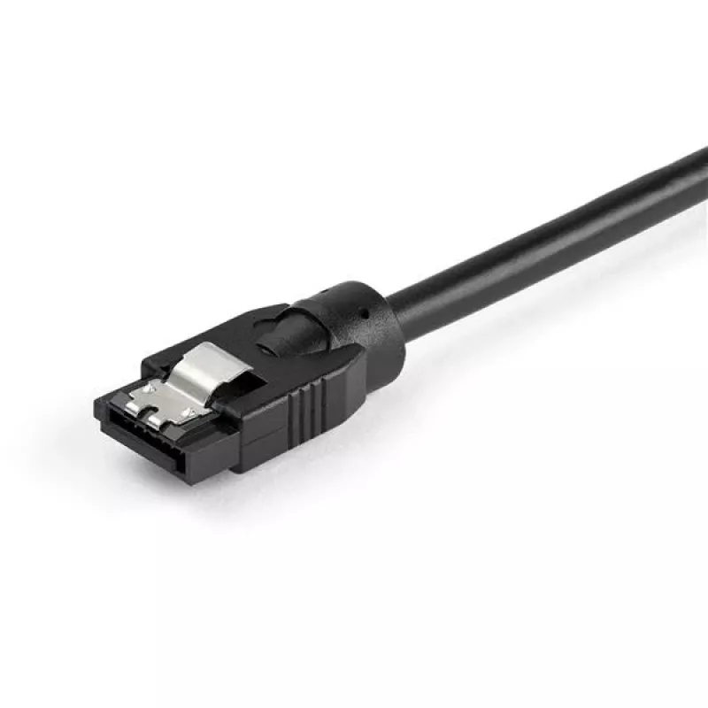 StarTech.com Cable SATA redondo de 0,3 m, 0,3 m, SATA III, SATA 7 pines, SATA 7 pines, macho/macho, negro