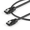 StarTech.com Cable SATA redondo de 0,3 m, 0,3 m, SATA III, SATA 7 pines, SATA 7 pines, macho/macho, negro