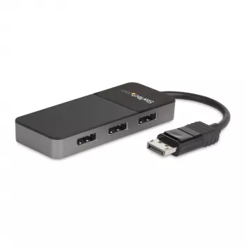 StarTech.com Adaptador multipantalla de 3 puertos – Splitter de vídeo DisplayPort 1.4 a 3x DisplayPort 4K – Doble o triple 4K – Hub MST DisplayPort para portátil/sobremesa para varios monitores – Solo para PCs con Windows