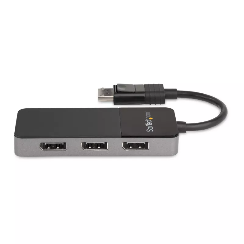 StarTech.com Adaptador multipantalla de 3 puertos – Splitter de vídeo DisplayPort 1.4 a 3x DisplayPort 4K – Doble o triple 4K – Hub MST DisplayPort para portátil/sobremesa para varios monitores – Solo para PCs con Windows