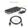 StarTech.com Adaptador multipantalla de 3 puertos – Splitter de vídeo DisplayPort 1.4 a 3x DisplayPort 4K – Doble o triple 4K – Hub MST DisplayPort para portátil/sobremesa para varios monitores – Solo para PCs con Windows