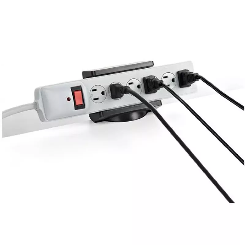 StarTech.com Montaje de escritorio universal para regleta de enchufes - Ajustable - Soporte con abrazadera de mesa para regleta de enchufes