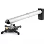 StarTech.com Soporte de pared universal para proyector - Soporte para proyector compatible con proyectores de tiro corto y ultra corto de hasta 15 kg - Inclinable/Giratorio/Orientable - Distancia ajustable a la pared de 42 cm a 70,5 cm - TAA