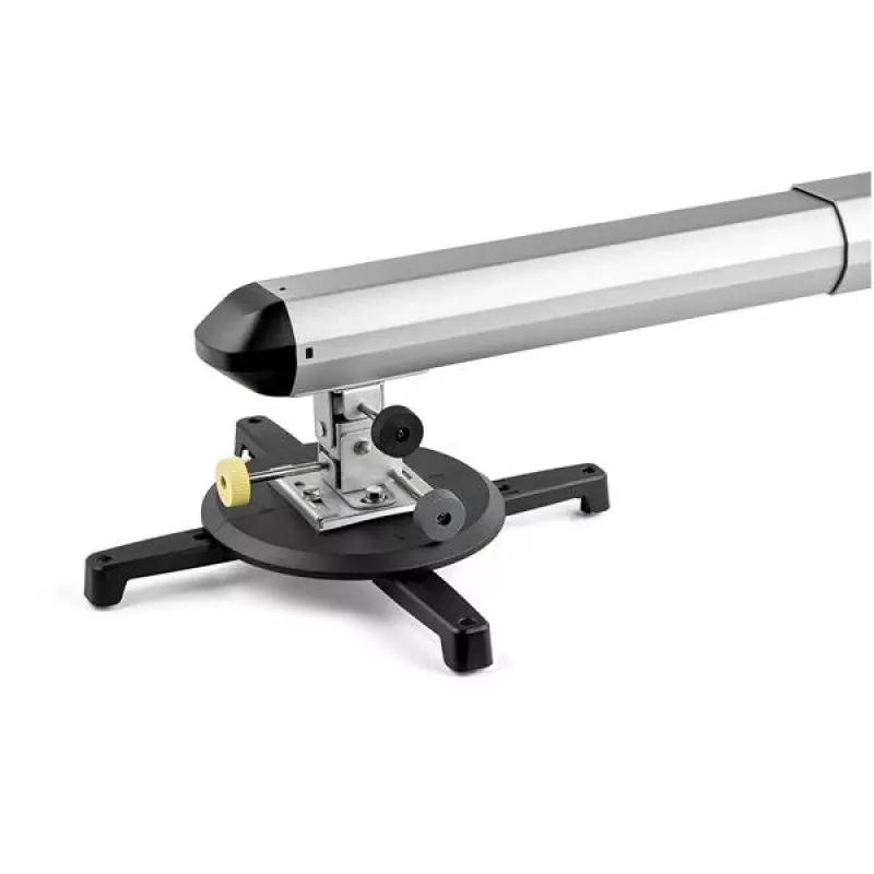 StarTech.com Soporte de pared universal para proyector - Soporte para proyector compatible con proyectores de tiro corto y ultra corto de hasta 15 kg - Inclinable/Giratorio/Orientable - Distancia ajustable a la pared de 42 cm a 70,5 cm - TAA