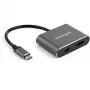 StarTech.com Adaptador de vídeo multipuerto USB-C – Adaptador de monitor USB-C a HDMI 2.0 o Mini DisplayPort 1.2 4K 60 Hz – Convertidor de pantalla USB Type-C 2 en 1 HDMI/MDP HBR2 HDR – Compatible con TB3