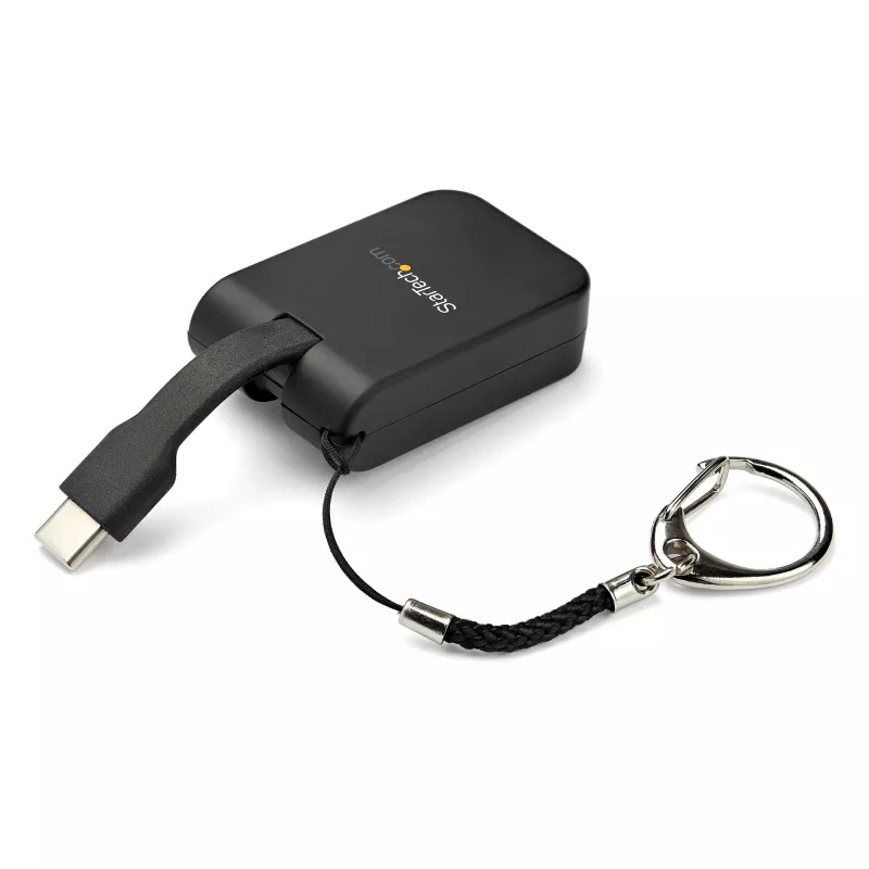 StarTech.com Adaptador USB-C a HDMI compacto – Convertidor de pantalla de vídeo USB Type-C a HDMI 4K 30Hz con anilla para llavero – Dongle USB-C DP Alt Mode a monitor HDMI – Compatible con Thunderbolt 3