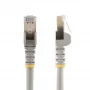 StarTech.com Cable Ethernet CAT6a de 7,5 m – Cable patch RJ45 sin lengüeta blindado 10 Gigabit 100W PoE – Cable de red STP 10GbE con alivio de tensión – Gris probado individualmente/cableado certificado UL/TIA