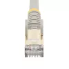 StarTech.com Cable Ethernet CAT6a de 7,5 m – Cable patch RJ45 sin lengüeta blindado 10 Gigabit 100W PoE – Cable de red STP 10GbE con alivio de tensión – Gris probado individualmente/cableado certificado UL/TIA