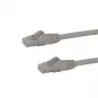 StarTech.com Cable Ethernet CAT6 de 7,5 m – Gris Cable Ethernet Gigabit CAT 6 – 250 MHz 100 W PoE RJ45 UTP Cable de red/parcheo sin enganches con alivio de tensión probado individualmente