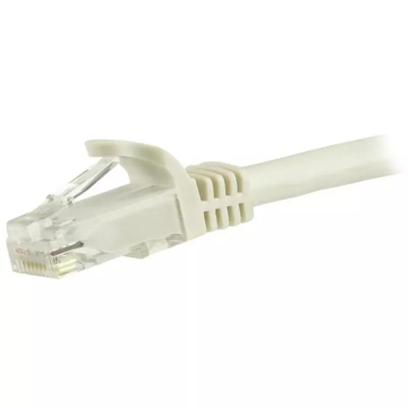 StarTech.com Cable Ethernet CAT6 de 1,5 m – Blanco Cable Ethernet Gigabit CAT 6 – 250 MHz 100 W PoE RJ45 UTP Cable de red/parcheo sin enganches con alivio de tensión probado individualmente