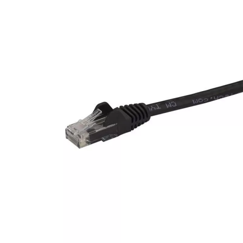 StarTech.com Cable Ethernet CAT6 de 1,5 m – Negro Cable Ethernet Gigabit CAT 6 – 250M 100W PoE RJ45 UTP Cable de red/parche, sin lengüeta con alivio de tensión, probado individualmente