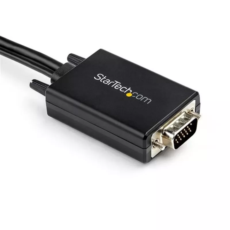 StarTech.com Cable convertidor VGA a HDMI de 2 m con soporte de audio USB y alimentación – Cable adaptador de vídeo analógico a digital para conectar un PC VGA a un monitor HDMI – Cable de monitor 1080p macho a macho