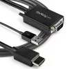 StarTech.com Cable convertidor VGA a HDMI de 2 m con soporte de audio USB y alimentación – Cable adaptador de vídeo analógico a digital para conectar un PC VGA a un monitor HDMI – Cable de monitor 1080p macho a macho