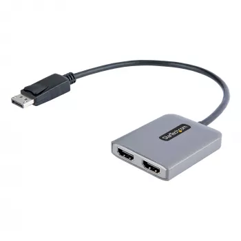 StarTech.com Hub DP a Dual HDMI MST - Dual HDMI 4K 60Hz - Adaptador DisplayPort multipantalla con cable de 30 cm - Hub Multi Stream Transport DP 1.4, DSC | HBR3 - Splitter DP a HDMI
