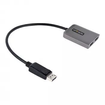 StarTech.com Hub DP a Dual HDMI MST - Dual HDMI 4K 60Hz - Adaptador DisplayPort multipantalla con cable de 30 cm - Hub Multi Stream Transport DP 1.4, DSC | HBR3 - Splitter DP a HDMI