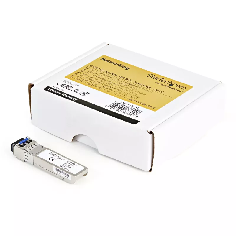 StarTech.com Módulo SFP+ compatible con HPE J9151D – 10GBASE-LR – Transceptor de fibra monomodo 10GbE – 10GE Gigabit Ethernet SFP+ – LC 10 km – 1310 nm – DDM HPE 2540, 2920, 2930M