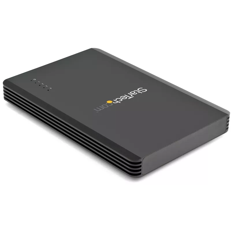 StarTech.com Carcasa Thunderbolt 3 NVMe de 4 bahías, Para unidades SSD M.2 NVMe, 1x DisplayPort Vídeo/ 2x Puertos TB3 Downstream, 40 Gbit/s, Fuente de alimentación de 72W, Carcasa externa para disco duro