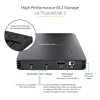 StarTech.com Carcasa Thunderbolt 3 NVMe de 4 bahías, Para unidades SSD M.2 NVMe, 1x DisplayPort Vídeo/ 2x Puertos TB3 Downstream, 40 Gbit/s, Fuente de alimentación de 72W, Carcasa externa para disco duro