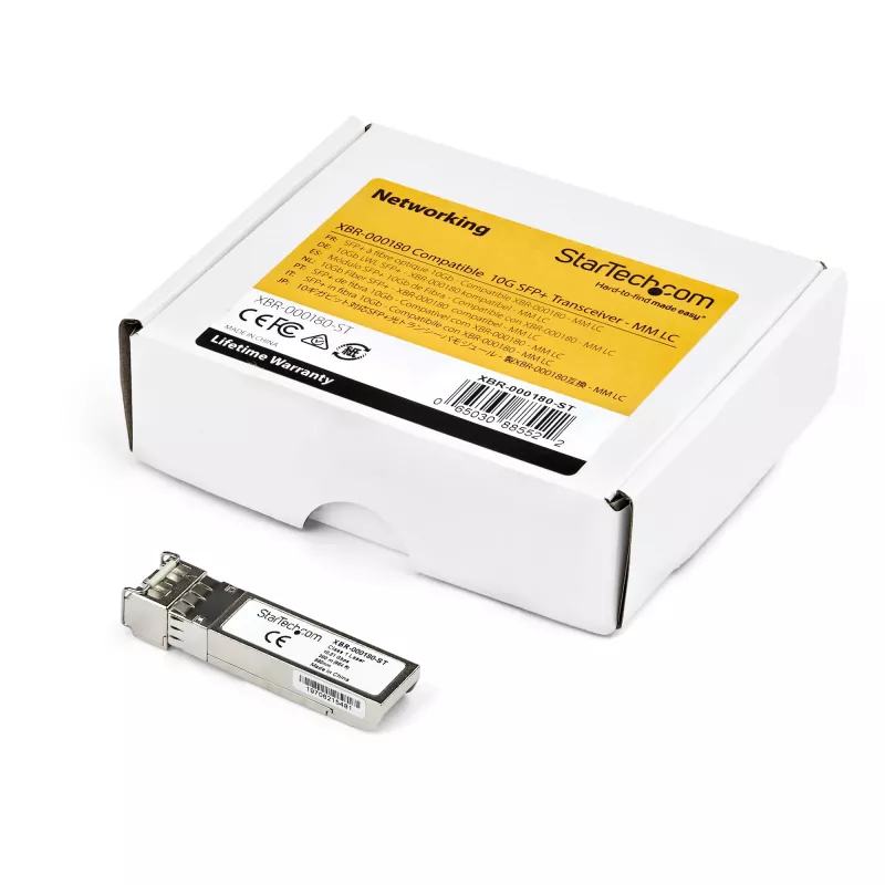 StarTech.com Módulo SFP+ MSA Uncoded - 10GBASE-SR - Transceptor óptico de fibra multimodo (MMF) 10GbE - 10GE Gigabit Ethernet SFP+ - LC 300 m - 850 nm - DDM