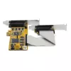 StarTech.com Tarjeta adaptadora serie RS232 PCI Express de 8 puertos, tarjeta serie PCIe RS232, UART 16C1050, tarjeta controladora/expansora serie DB9 de perfil bajo, protección ESD de 15 kV, solo Windows – TAA