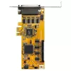 StarTech.com Tarjeta adaptadora serie RS232 PCI Express de 8 puertos, tarjeta serie PCIe RS232, UART 16C1050, tarjeta controladora/expansora serie DB9 de perfil bajo, protección ESD de 15 kV, solo Windows – TAA