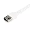 StarTech.com Cable de carga USB-A a USB-C de 1 m – Cable resistente de carga rápida y sincronización USB 2.0 a USB Type-C – Funda TPE resistente con fibra de aramida M/M 3A Blanco – Samsung S10, iPad Pro, Pixel