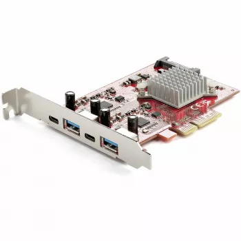 StarTech.com Tarjeta USB PCIe de 4 puertos – Tarjeta de expansión USB PCI Express de 10 Gbit/s con 2 controladores – 2x puertos USB-C y 2x USB-A (USB 3.2/3.1 Gen 2) – Tarjeta PCIe USB/USB-C – Full Profile