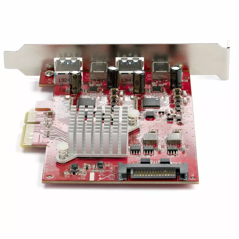 StarTech.com Tarjeta USB PCIe de 4 puertos – Tarjeta de expansión USB PCI Express de 10 Gbit/s con 2 controladores – 2x puertos USB-C y 2x USB-A (USB 3.2/3.1 Gen 2) – Tarjeta PCIe USB/USB-C – Full Profile