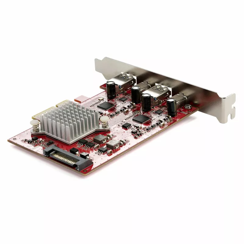 StarTech.com Tarjeta USB PCIe de 4 puertos – Tarjeta de expansión USB PCI Express de 10 Gbit/s con 2 controladores – 2x puertos USB-C y 2x USB-A (USB 3.2/3.1 Gen 2) – Tarjeta PCIe USB/USB-C – Full Profile