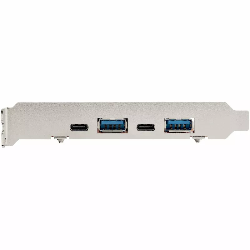 StarTech.com Tarjeta USB PCIe de 4 puertos – Tarjeta de expansión USB PCI Express de 10 Gbit/s con 2 controladores – 2x puertos USB-C y 2x USB-A (USB 3.2/3.1 Gen 2) – Tarjeta PCIe USB/USB-C – Full Profile
