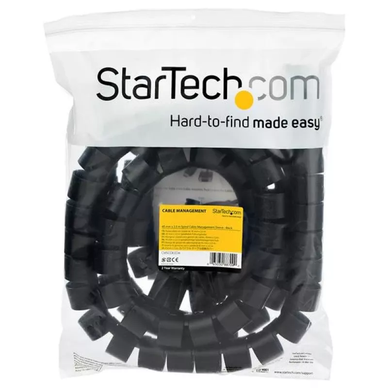 StarTech.com Manguito de gestión de cables de 2,5 m (8,2 ft.) – Espiral – 45 mm de diámetro