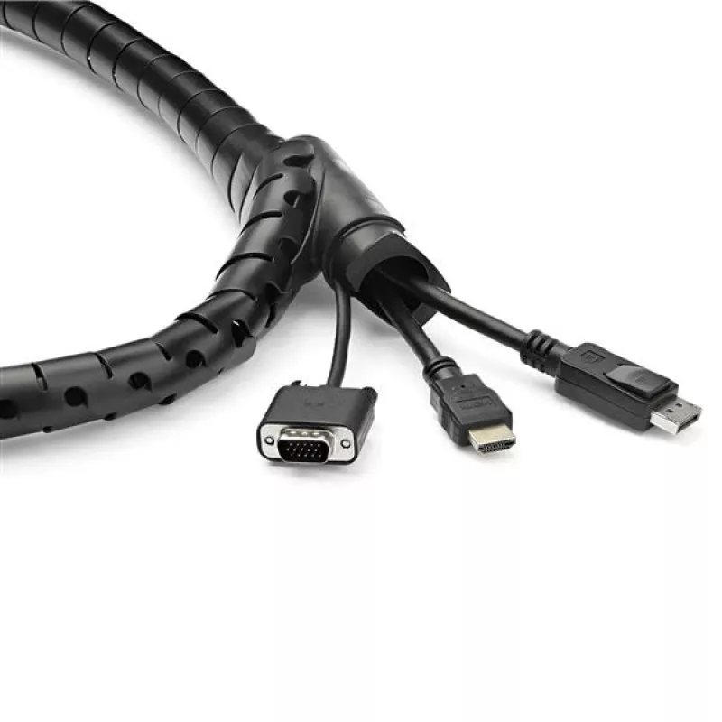 StarTech.com Manguito de gestión de cables de 1,5 m (4,9 ft.) – Espiral – 45 mm (1,8 in.) de diámetro