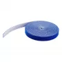 StarTech.com Rollo de cinta de velcro de 7,6 m – bridas recortables reutilizables – cinta industrial de fijación de cables para procesamiento a granel / envolturas de tela ajustables azul / bandas de gestión de cables autoadhesivas reutilizables