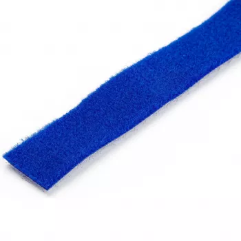 StarTech.com Rollo de cinta de velcro de 7,6 m – bridas recortables reutilizables – cinta industrial de fijación de cables para procesamiento a granel / envolturas de tela ajustables azul / bandas de gestión de cables autoadhesivas reutilizables
