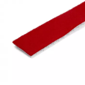StarTech.com Rollo de cinta de velcro de 30,5 m – bridas recortables reutilizables – rollo industrial de cinta de fijación de cables / envolturas textiles ajustables rojo / bandas de gestión de cables autoadhesivas reutilizables