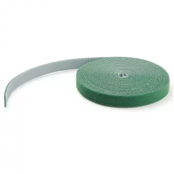 StarTech.com Rollo de cinta de velcro de 30,5 m – bridas recortables reutilizables – cinta industrial de fijación de cables / envolturas de tela ajustables verde / bandas de gestión de cables autoadhesivas reutilizables