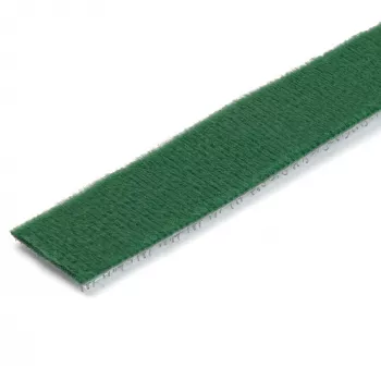 StarTech.com Rollo de cinta de velcro de 30,5 m – bridas recortables reutilizables – cinta industrial de fijación de cables / envolturas de tela ajustables verde / bandas de gestión de cables autoadhesivas reutilizables