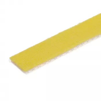 StarTech.com rollo de cinta de velcro de 30,5 m - bridas reutilizables cortables a medida - cinta industrial de fijación de cables por metros / cintas textiles ajustables amarillas / cintas de gestión de cables autoadhesivas reutilizables