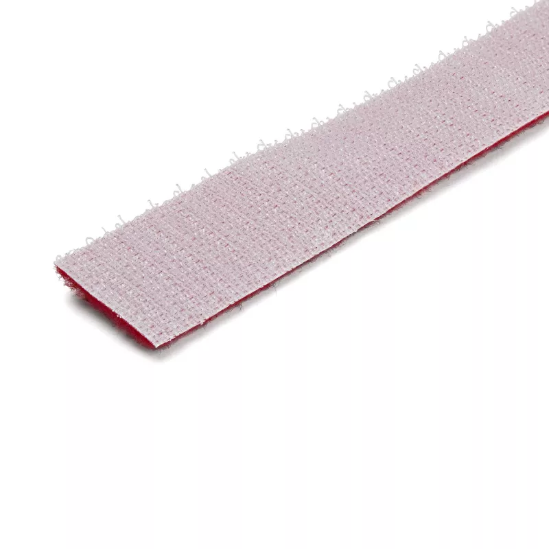 StarTech.com rollo de cinta de velcro de 7,6 m - bridas reutilizables cortables - cinta industrial de fijación de cables / envoltura textil ajustable roja / correas de gestión de cables autoadhesivas