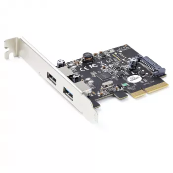 StarTech.com tarjeta PCIe USB de 2 puertos con 10 Gbit/s por puerto - controladora host USB 3.1/3.2 Gen 2 Type-A PCI Express 3.0 x2 - tarjeta de expansión - perfil completo/bajo - Windows y Linux