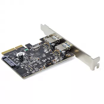 StarTech.com tarjeta PCIe USB de 2 puertos con 10 Gbit/s por puerto - controladora host USB 3.1/3.2 Gen 2 Type-A PCI Express 3.0 x2 - tarjeta de expansión - perfil completo/bajo - Windows y Linux