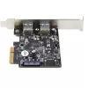 StarTech.com tarjeta PCIe USB de 2 puertos con 10 Gbit/s por puerto - controladora host USB 3.1/3.2 Gen 2 Type-A PCI Express 3.0 x2 - tarjeta de expansión - perfil completo/bajo - Windows y Linux