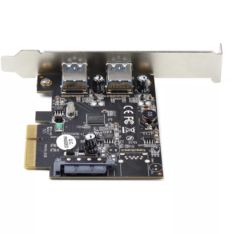 StarTech.com tarjeta PCIe USB de 2 puertos con 10 Gbit/s por puerto - controladora host USB 3.1/3.2 Gen 2 Type-A PCI Express 3.0 x2 - tarjeta de expansión - perfil completo/bajo - Windows y Linux