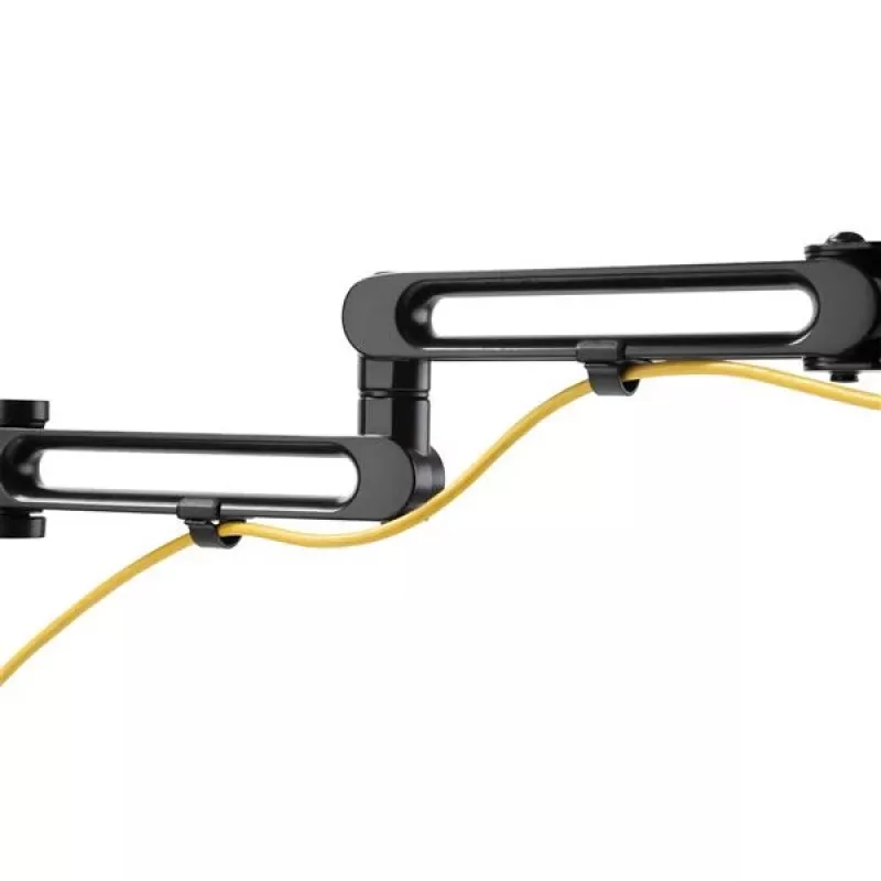 StarTech.com soporte de mesa para doble monitor - brazo de monitor con abrazadera de mesa compatible con VESA para pantallas de hasta 32 pulgadas - brazo de monitor articulado ergonómico - ajustable en altura/inclinación/giro/rotación