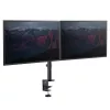 StarTech.com soporte de mesa para doble monitor - brazo de monitor con abrazadera de mesa compatible con VESA para pantallas de hasta 32 pulgadas - brazo de monitor articulado ergonómico - ajustable en altura/inclinación/giro/rotación