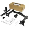 StarTech.com soporte de mesa para doble monitor - brazo de monitor con abrazadera de mesa compatible con VESA para pantallas de hasta 32 pulgadas - brazo de monitor articulado ergonómico - ajustable en altura/inclinación/giro/rotación